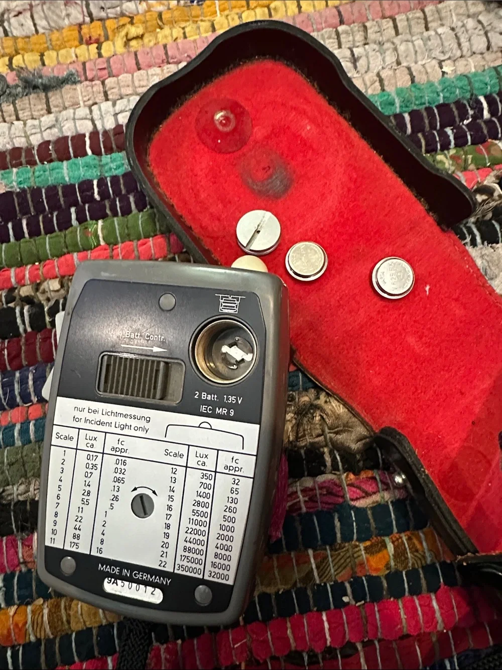 Vintage Gossen Luna-Pro Light Meter w Leather Case Parts Repair Germany